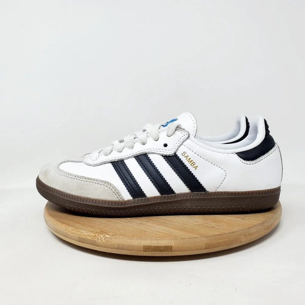 Adidas Samba OG Shoes Mens 5 White Black Gum Soccer Low Turf Indoor Sneaker
